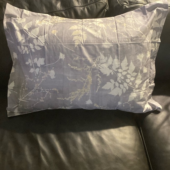 Pottery Barn Two Standard Shadow Floral Shams Percale 26”x 20” 100% Cotton NWT
